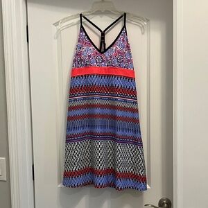 Vibrant Geometric Women's Mini Dress Size Large